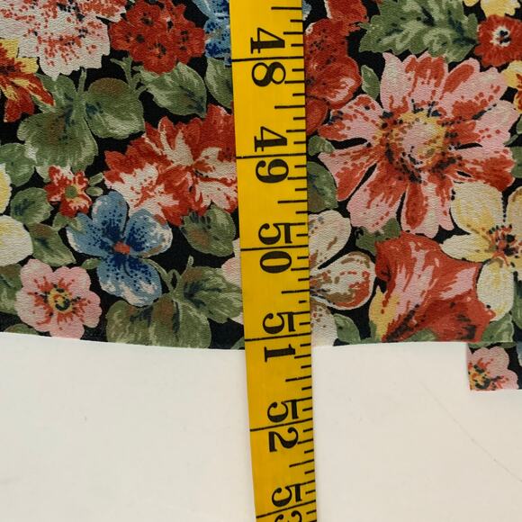 DW3 DAVID WARREN Dress‎ 8 Vintage Mandarin Floral Back Slit Cream Piping Lined - Picture 14 of 14